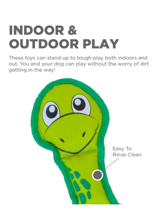 Outward Hound Fire Biterz Turtle Plush Firehose Material Interactive Dog Toy, Medium