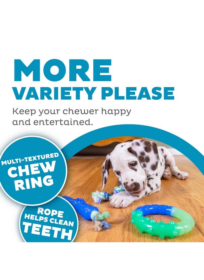 Petstages Orka Puppy Dental Chew Toys for Small Dogs & Teething Puppies - 3 Pack