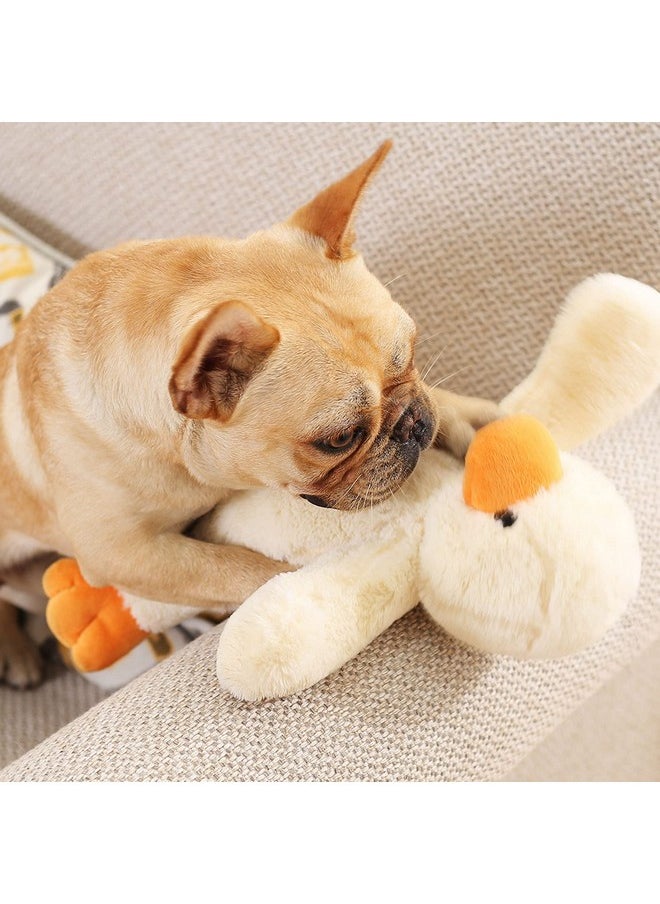 Zerodis Dog Plush Duckling Sounding Toy, Squeak Plush Duck Dog Toy Doggies Teething Puppy Chew Toy for Small Medium Dogs(S)