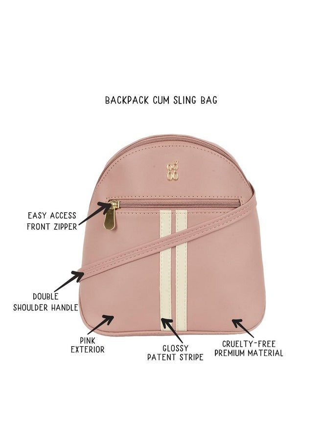Baggit Women Pink Backpack Xl Size | Ladies Stylish Casual Bag