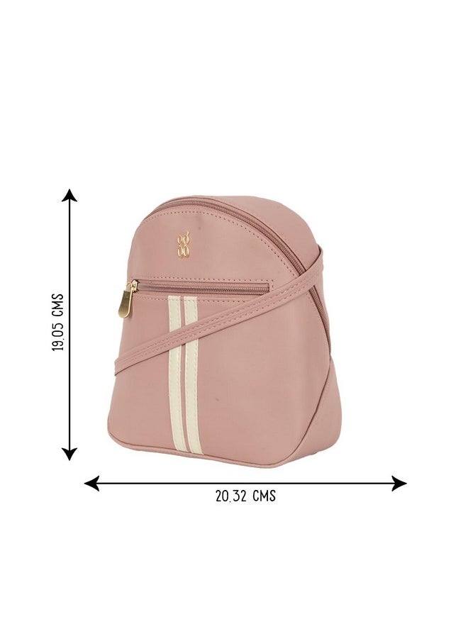 Baggit Women Pink Backpack Xl Size | Ladies Stylish Casual Bag