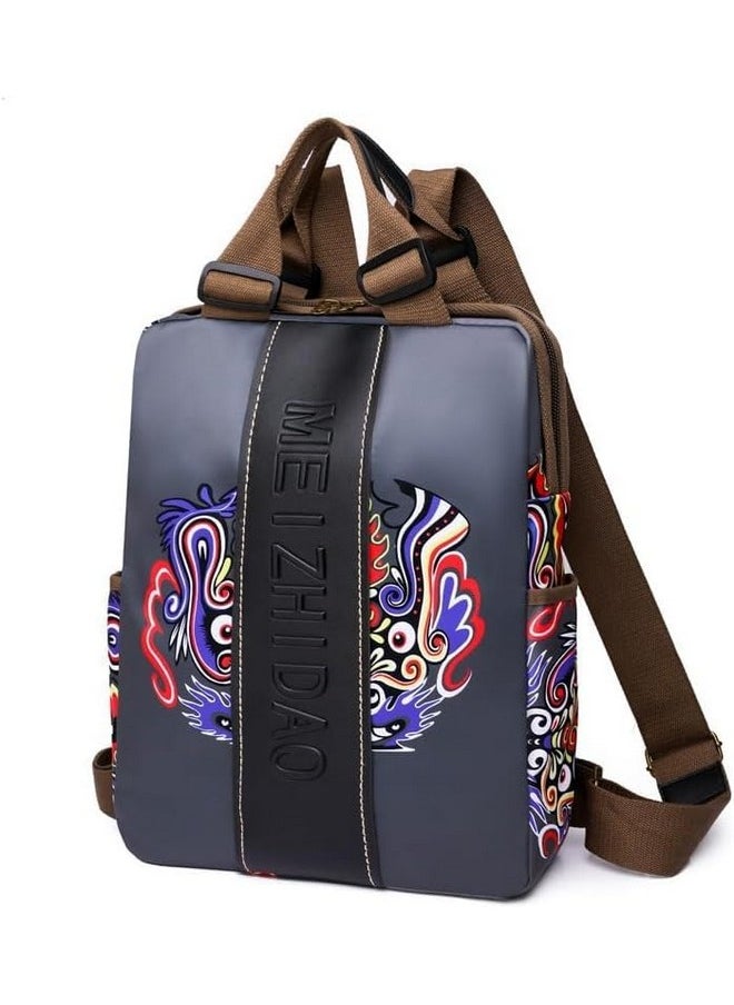 MOCA Fashionable Casual Nylon Backpack for Womens Girls M Size Multipurpose BagPack Travel, Casual, College, Office, Work Gift Bag Women (Grey)