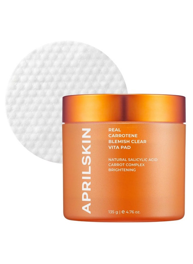 APRILSKIN Carrotene Clarifying Pads | Oily, sensitive, acne-prone skin | Vegan, Cruelty-Free, exfoliating, fights acne & pore-tightening | 60 Pads | No sulfates and Artificial Fragrance