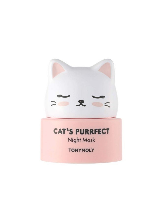 TONYMOLY Cat's Purrfect Night Sleeping Mask, Strengthen and Soften Skin Overnight, Hydrating Skincare Mask, 50 g.