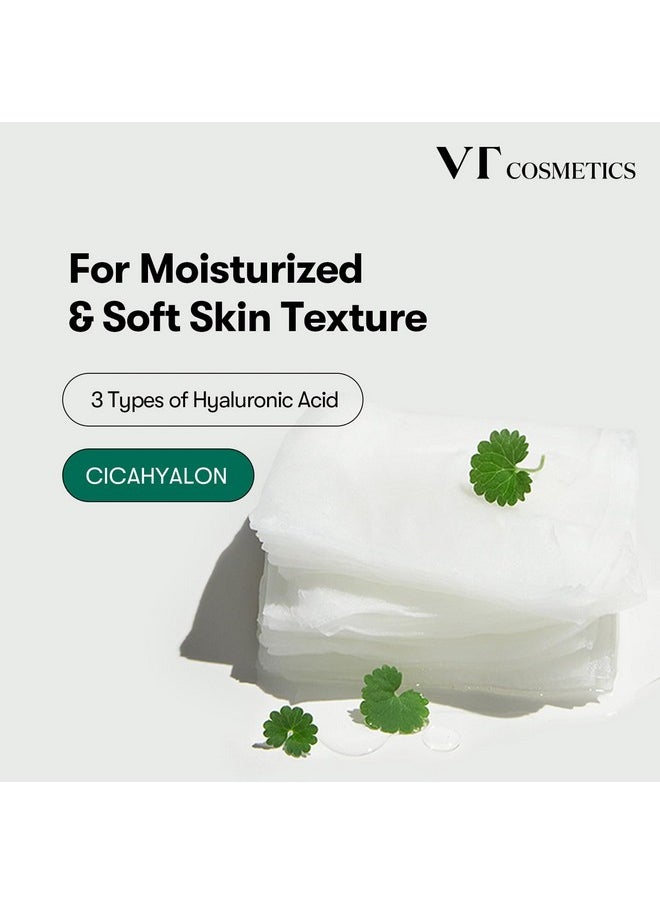 VT COSMETICS Daily Soothing Mask 30ea, Facial Sheet Mask for Moist & Hydrating, 30 Day Supply, Centella Asiatica Face Mask