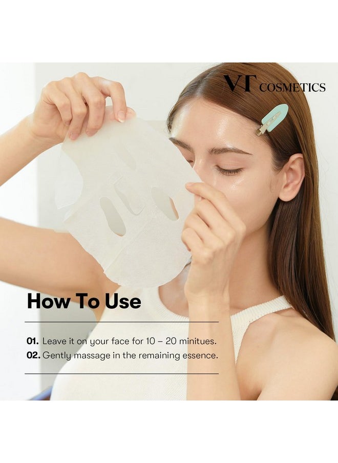 VT COSMETICS Daily Soothing Mask 30ea, Facial Sheet Mask for Moist & Hydrating, 30 Day Supply, Centella Asiatica Face Mask