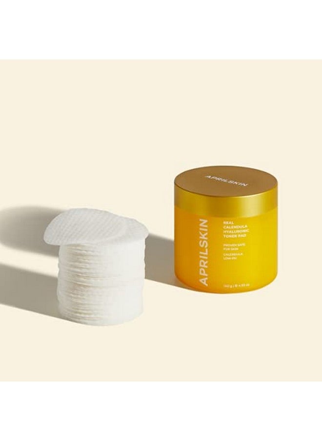 APRILSKIN Calendula PHA Hyaluronic Toner Pads | Vegan, Cruelty Free | Exfoliating, refining pores & hydrating for dry, sensitive, acne-prone skin | 60 pads | No sulfates and artificial fragrance