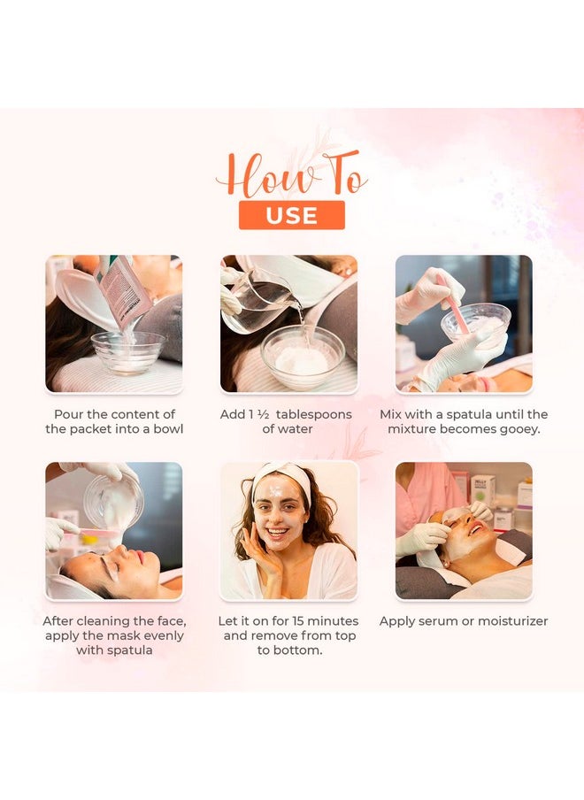 BRÜUN Peel-Off Jelly Mask Hydrating Premium Modeling Rubber Mask Spa Set - 10 Treatments (24k Gold, Lavender, Kiwi, Peppermint, Egyptian Rose, Matcha, Chamomile, Tea tree, Jazmine)