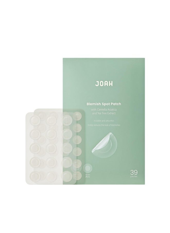 JOAH Heal Me CICA Spot Patch, Hydrocolloid Korean Skin Care Spot Patches with Centella Asiatica, 39 Patches, White