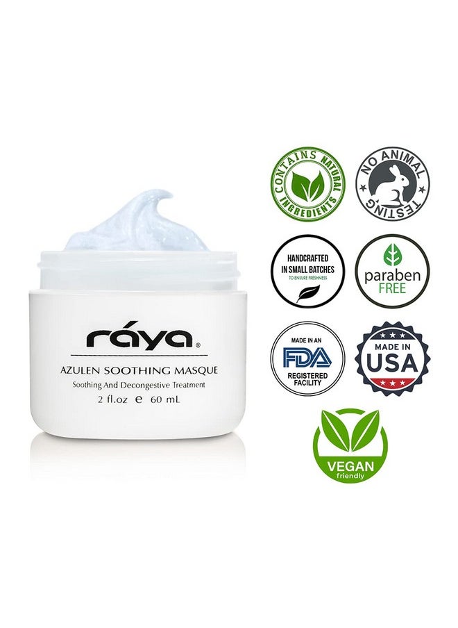 Raya Azulen Soothing Masque (602) | Calming Facial Treatment Mask for Sensitive Skin | Tones and Refines Complexion | Made with Azulene and Aloe Vera