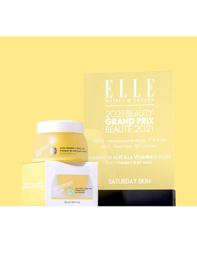 Saturday Skin Yuzu Vitamin C Sleep Overnight Face Mask Skin Care Retinol Niacinamide Face Moisturizer Brightening sleeping mask, Korean skin care, Vegan Smooth Skin
