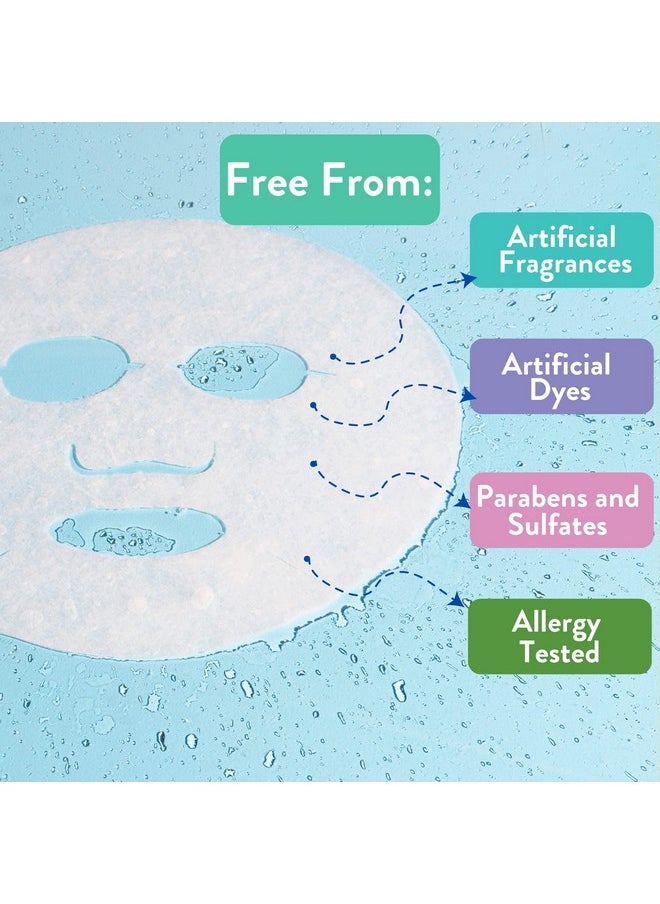 MISS SPA Renew Exfoliating Sheet Mask for Face, Skin Smoothing Face Mask Removes Dirt, Dead Skin and Oil, 4 Pack