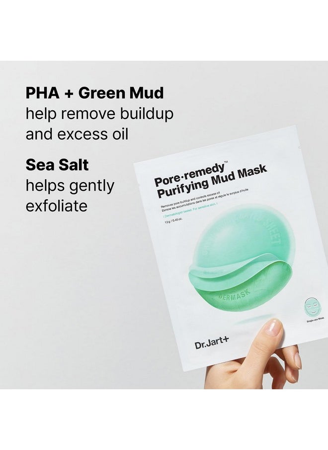 Dr.Jart+ Pore.Remedy™ Purifying Mud Face Mask | Sheet Mask | Korean Skin Care, 1 Pack