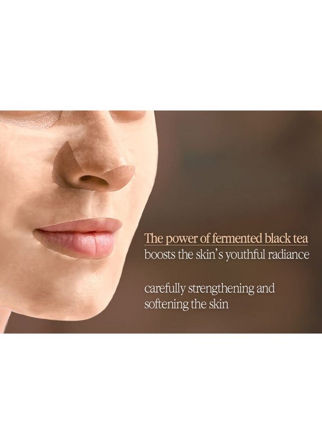 Pyunkang Yul Fermented Black Tea Revitalizing Mask Pack with Low Molecule Collagen, Shea Butter, Skin Revival, Elasticity Care, Deep Moisturizing, Korean Face Skin Care Facial Mask Sheet 25ml x 10ea