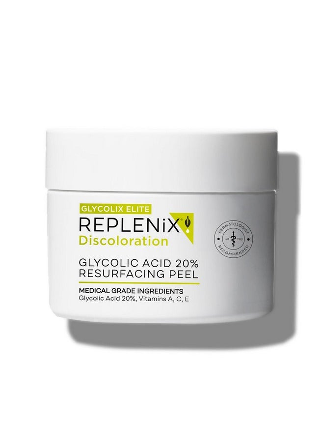 Replenix - Glycolix Elite Glycolic Acid Resurfacing Peel Pads - Medical Grade Brightening and Exfoliating Treatment, Travel Friendly Pads, 60 ct.