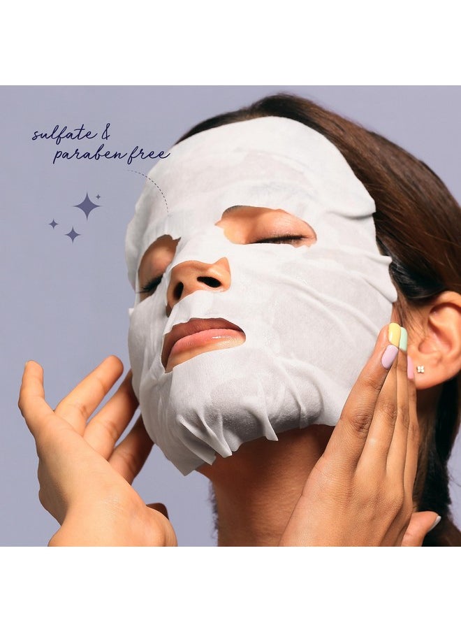 SpaLife Beauty Fruit Facial Sheet Masks 24 Pack - Face Masks Skincare Set - Hydrating Face Masks - 6 Natural Fruit Extract Formulas - Orange, Grapefruit, Strawberry, Cherry, Nectarine, Red Apple