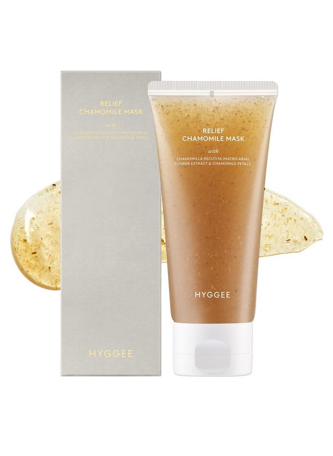 HYGGEE Relief Chamomile Mask - Wash off Petal Mask with BHA & Chamomile Extract - Soothing & Gentle Exfoliation Treatment - Skin Relaxing & Hydrating Skincare, 3.21 fl.oz.