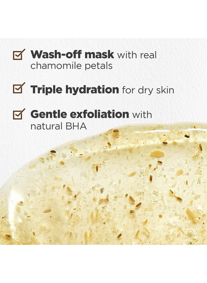 HYGGEE Relief Chamomile Mask - Wash off Petal Mask with BHA & Chamomile Extract - Soothing & Gentle Exfoliation Treatment - Skin Relaxing & Hydrating Skincare, 3.21 fl.oz.