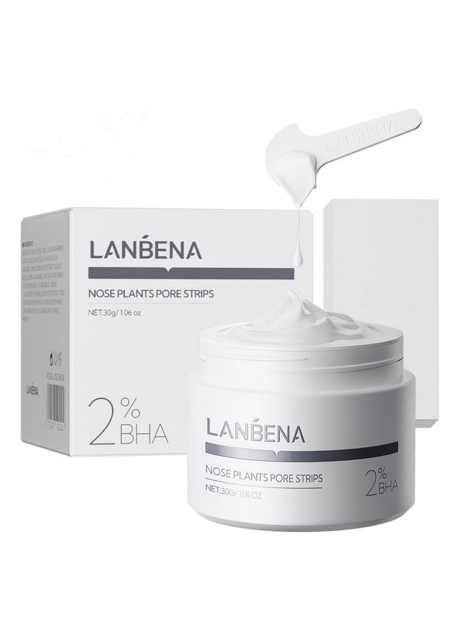 LANBENA 2.0 Blackhead Remover, Nose Plants Pore Strips Deep Cleansing Peel off Mask with Salicylic Acid, Amazonian White Clay, 60Pcs Nose Strips Black Heads Remover from Face