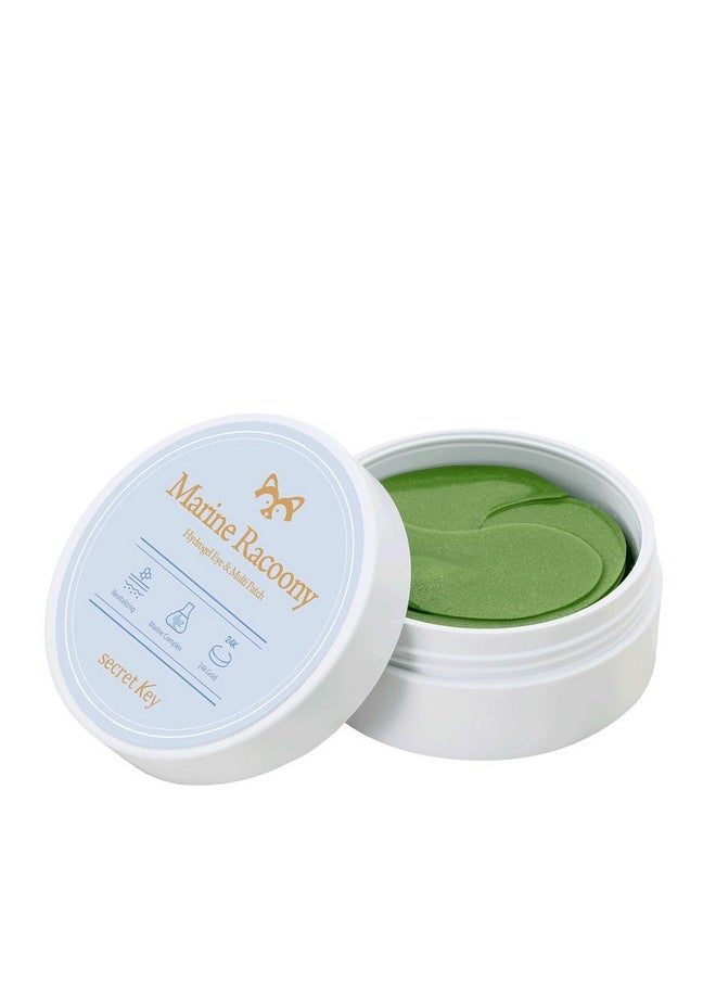 [SECRET KEY] Marine Racoony Hydro Gel Eye & Multi Patch 60 Sheet - Depuffing Eyes & Dark Circles Removing, Natural Hydrating and Anti Wrinkles Eye Patches