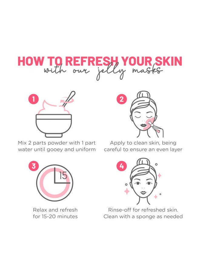 BRÜUN Peel-Off Egyptian Rose Jelly Mask for Face Care - A 23 fl oz Rubber Mask Jar for 30 to 35 Treatments - A Skin Care Moisturizing Gel Mask of Spa Set for Men, Women and Adults