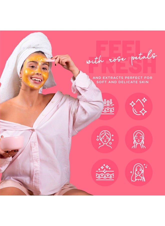 BRÜUN Peel-Off Egyptian Rose Jelly Mask for Face Care - A 23 fl oz Rubber Mask Jar for 30 to 35 Treatments - A Skin Care Moisturizing Gel Mask of Spa Set for Men, Women and Adults