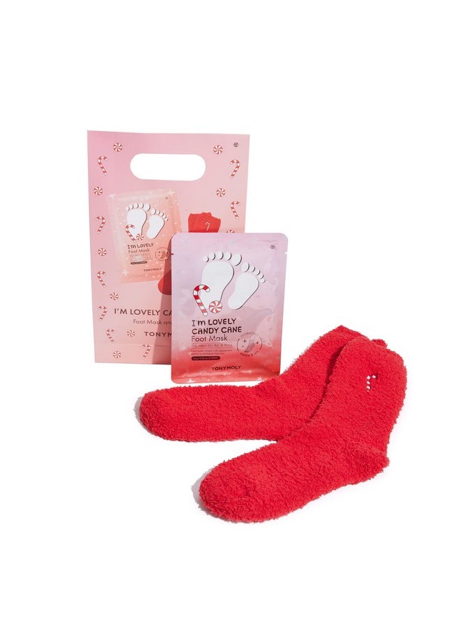 TONYMOLY I'm Lovely Candy Cane Foot Mask Set