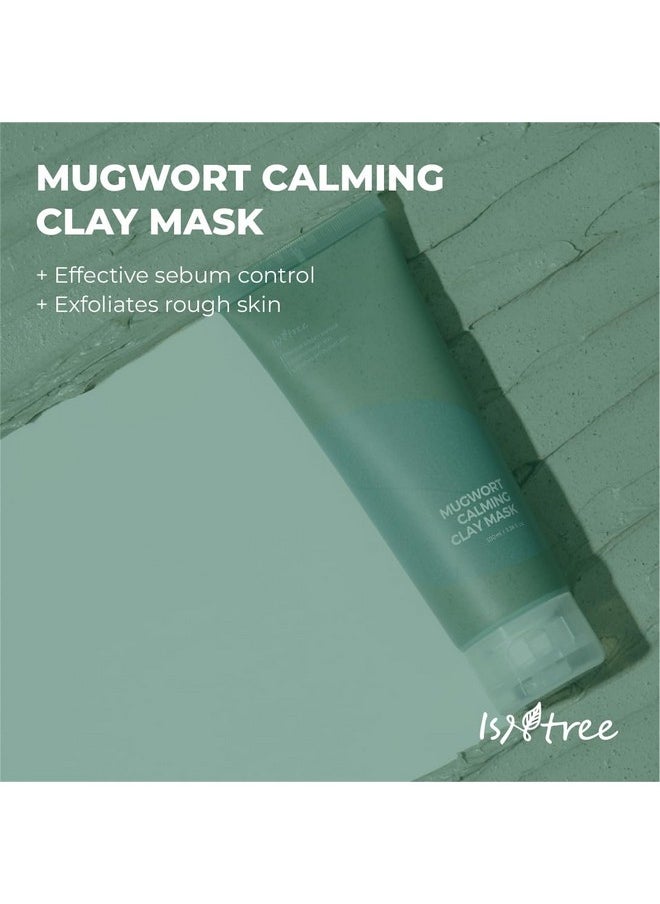 IsNtree Mugwort Calming Clay Mask 100ml, 3.38 fl.oz | Sebum Control | Pore Tightening | Exfoliates Rough Skin | Blackhead Care | Wash-Off Mask | Korean Skincare