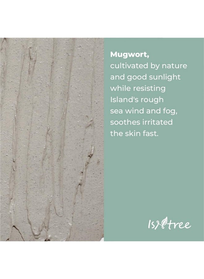 IsNtree Mugwort Calming Clay Mask 100ml, 3.38 fl.oz | Sebum Control | Pore Tightening | Exfoliates Rough Skin | Blackhead Care | Wash-Off Mask | Korean Skincare