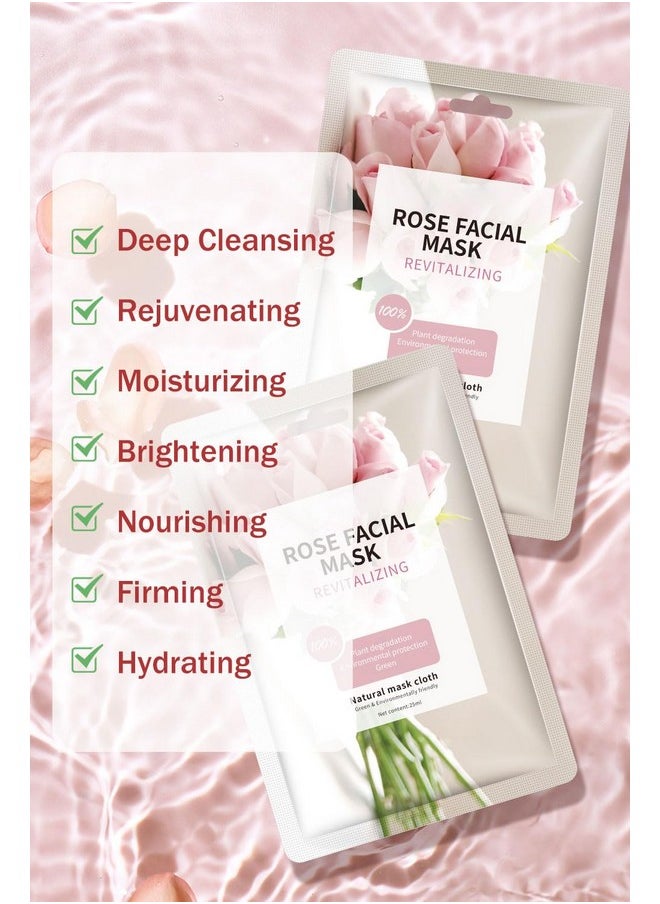 Face Masks Skincare, Christmas Gifts for Women, Facial Masks for Women Skin Care, Beauty Rose Sheet Masks, Bulk Face Mask Skin Care, Beauty Masks Gifts, Hydrating Face Masks, Facial Masks 10 Sheets