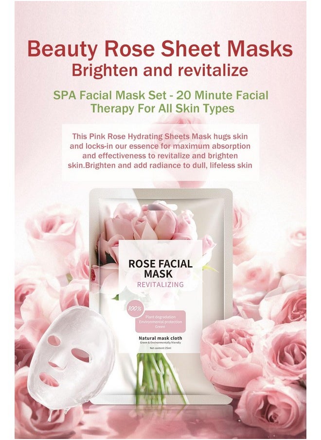 Face Masks Skincare, Christmas Gifts for Women, Facial Masks for Women Skin Care, Beauty Rose Sheet Masks, Bulk Face Mask Skin Care, Beauty Masks Gifts, Hydrating Face Masks, Facial Masks 10 Sheets