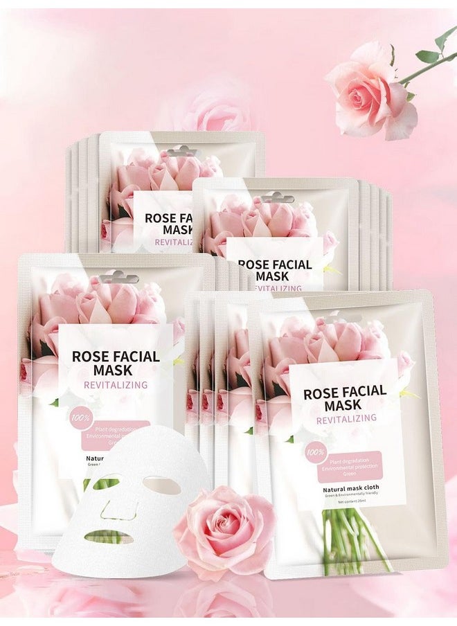 Face Masks Skincare, Christmas Gifts for Women, Facial Masks for Women Skin Care, Beauty Rose Sheet Masks, Bulk Face Mask Skin Care, Beauty Masks Gifts, Hydrating Face Masks, Facial Masks 10 Sheets