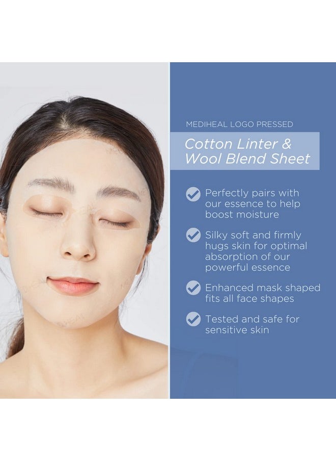 Mediheal Official Best No.1 Korean Sheet Mask - NMF Ampoule Face Mask 10 Sheets For Intensely Hydrating Moisturizing with NMF For All Skin Types