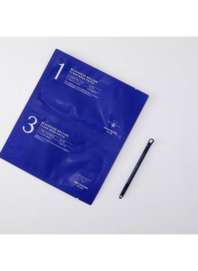 Mediheal Blackhead Melting Clear Nose Patch (4 pack), 3 Step Pore Melting and Soothing Sheets, Blackhead Remover Tool Included