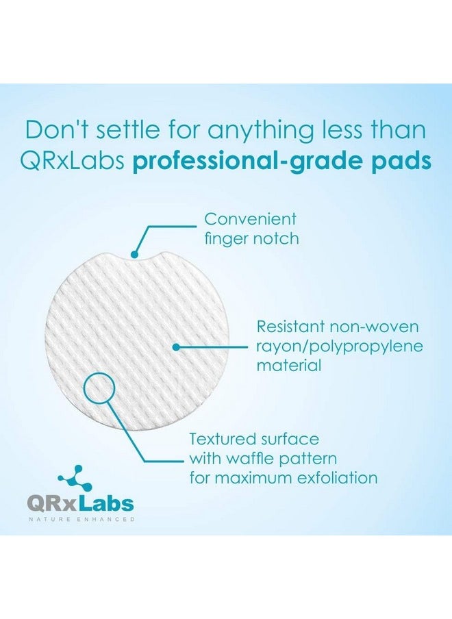QRxLabs Glycolic Acid 10% Wrinkle Control Pads for Face & Body - 10% Glycolic Acid, Allantoin, Vitamins B5, C & E, Calendula & Green Tea Extract - Face Pads for Smooth Skin - Prevents Wrinkles & Lines