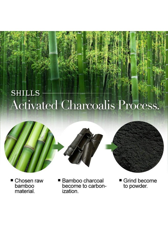SHILLS Charcoal Mask for Men, Purifying Peel Off Mask, Face Mask Peel Off, Face Mask Deep Clean Pore, Blackhead Remover, 1 Bottle (1.69 fl. oz) and a Brush Set
