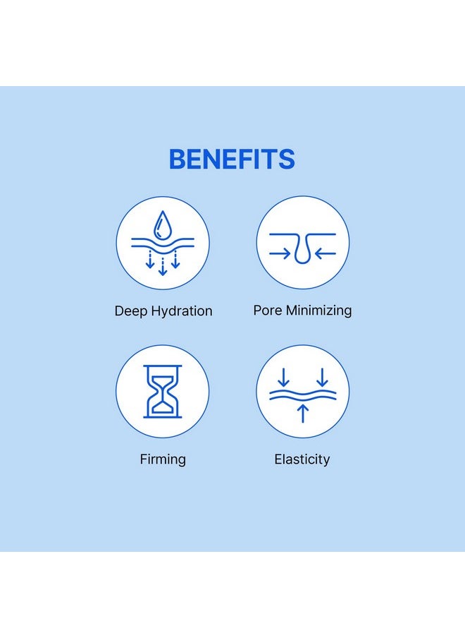 Bluelayer Water Dome Mask - Korean Overnight Collagen Face Mask for Glass Skin, Moisturizing and Firming with Hyaluronic Acid & Blue Agave - Pore Minimizing with Hydrogel Masks for Radiant Glow - 4EA