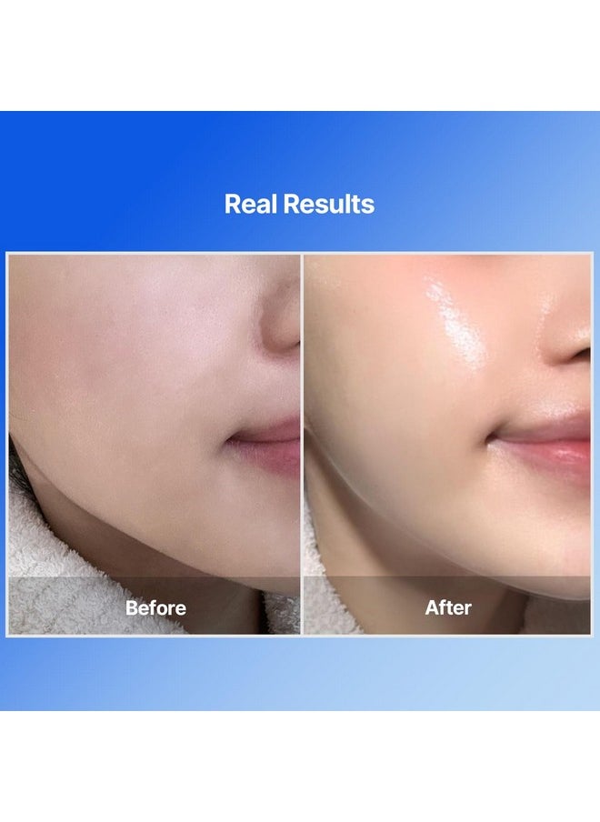 Bluelayer Water Dome Mask - Korean Overnight Collagen Face Mask for Glass Skin, Moisturizing and Firming with Hyaluronic Acid & Blue Agave - Pore Minimizing with Hydrogel Masks for Radiant Glow - 4EA