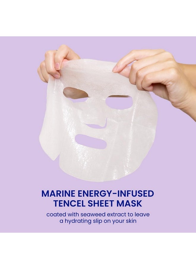 FACETORY K Beauty Face Mask Skin Care - SEA THE RADIANCE PLUMPING Sheet Mask with Peptides & Seaweed Extract | Hydrates, Firms, Rejuvenates (5 Pack)