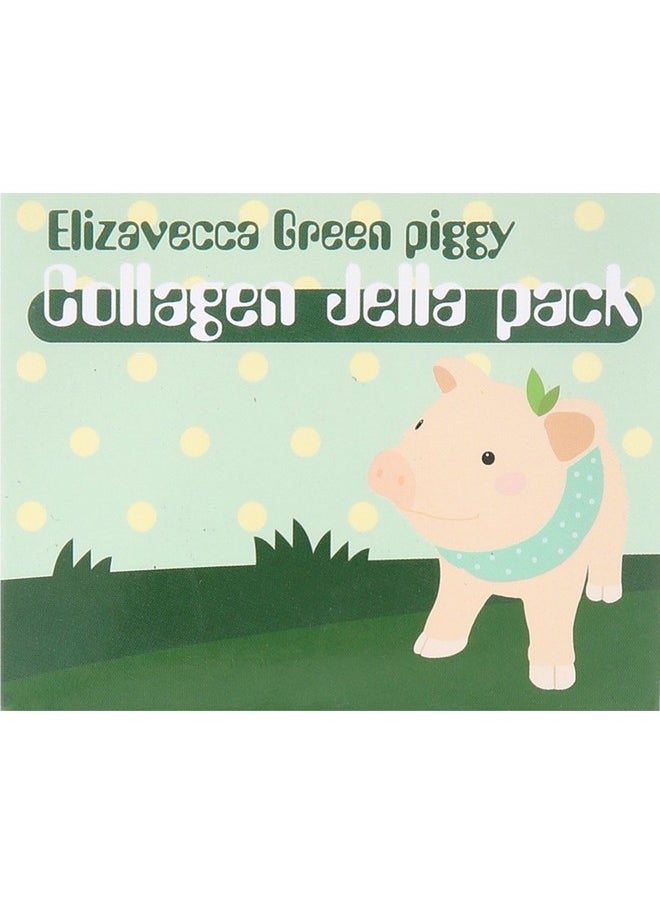 Elizavecca Green Piggy 50% Collagen Cream 100g - Volume Up Face Cream | Repair Water Cream | Big size Water Cream | Under Eye Cream for Puffiness and Bags | Shape Memory Night Cream