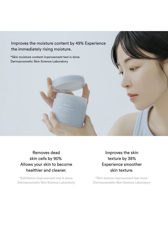 Abib Sedum Hyaluron Pad Hydrating Touch (75 Pads) I Hyaluronic Acid, Hydrating and Improving Skin Texture, Mild Exfoliation