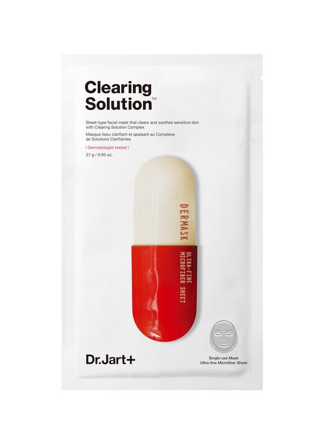 Dr.Jart+ Dermask Micro Jet Clearing Solution Face Mask | Sheet Mask | Calms, balances & revitalizes skin | Korean Skin Care, 0.95 Ounce