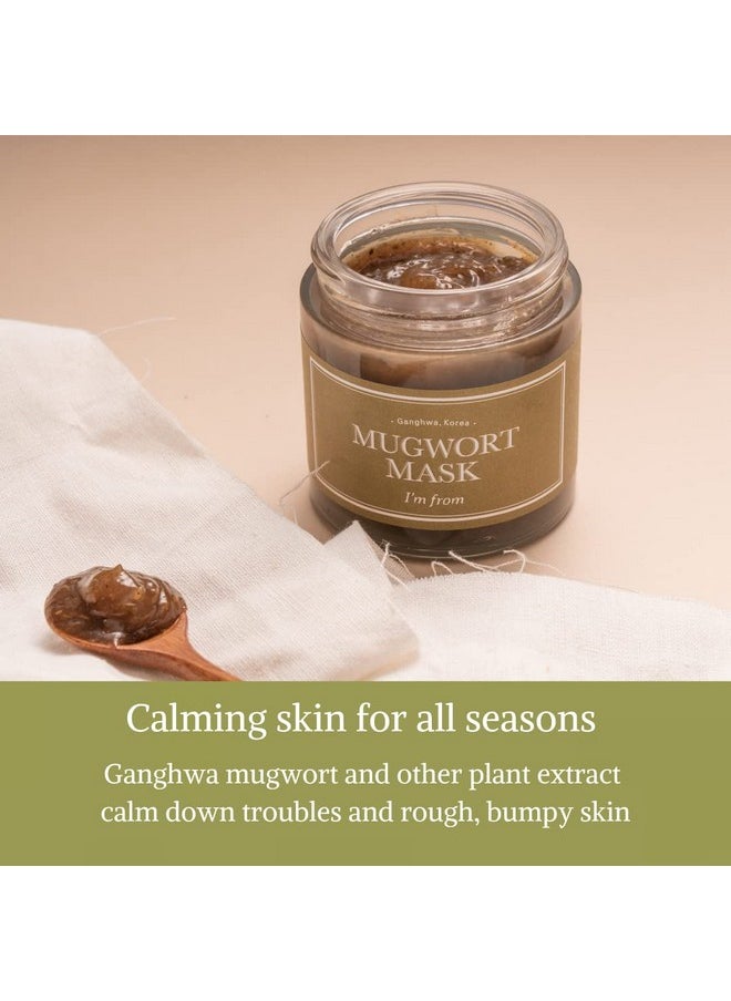 [I'M FROM] Mugwort Mask 3.88 fl oz | Natural Herb, Tea tree, Wash-off, Cooling and fast Soothing Breakouts, for Sensitive skin