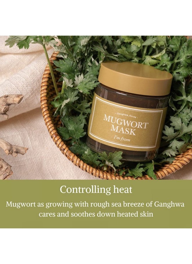 [I'M FROM] Mugwort Mask 3.88 fl oz | Natural Herb, Tea tree, Wash-off, Cooling and fast Soothing Breakouts, for Sensitive skin