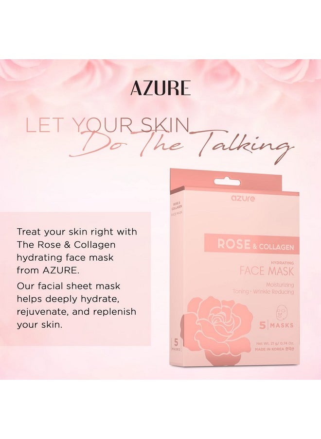 Azure Cosmetics Skin Treatment Mask - Deeply Hydrates, Tightens and Smooths Dry Skin, Softens Wrinkles and Fine Lines, Radiant and Glowing Skin
