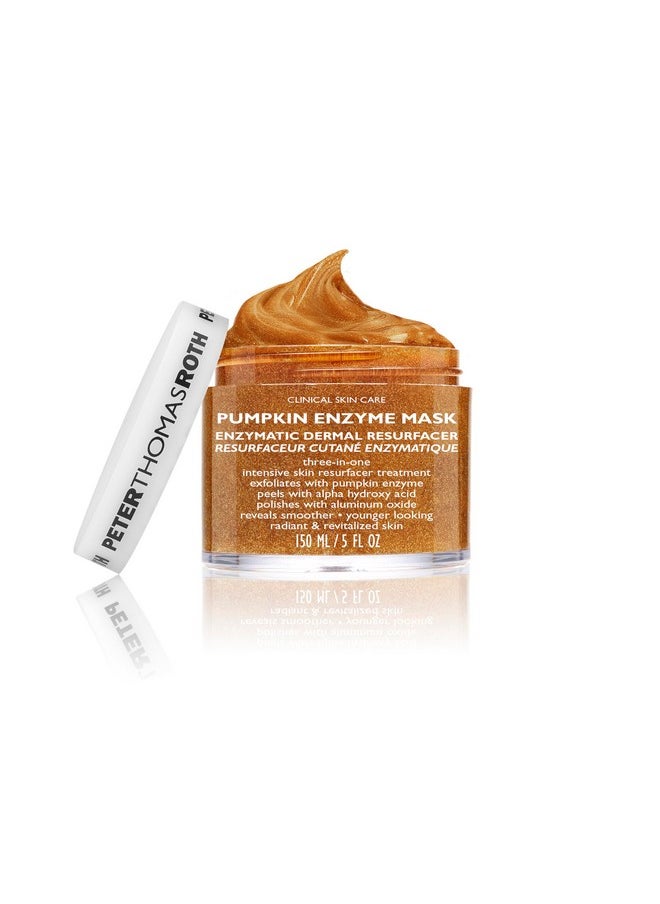 Peter Thomas Roth | Pumpkin Enzyme Mask | Enzymatic Dermal Resurfacer, Exfoliating Pumpkin Facial Mask for Dullness, Fine Lines, Wrinkles and Uneven Skin Tone , 1 count (5 Fl Oz)