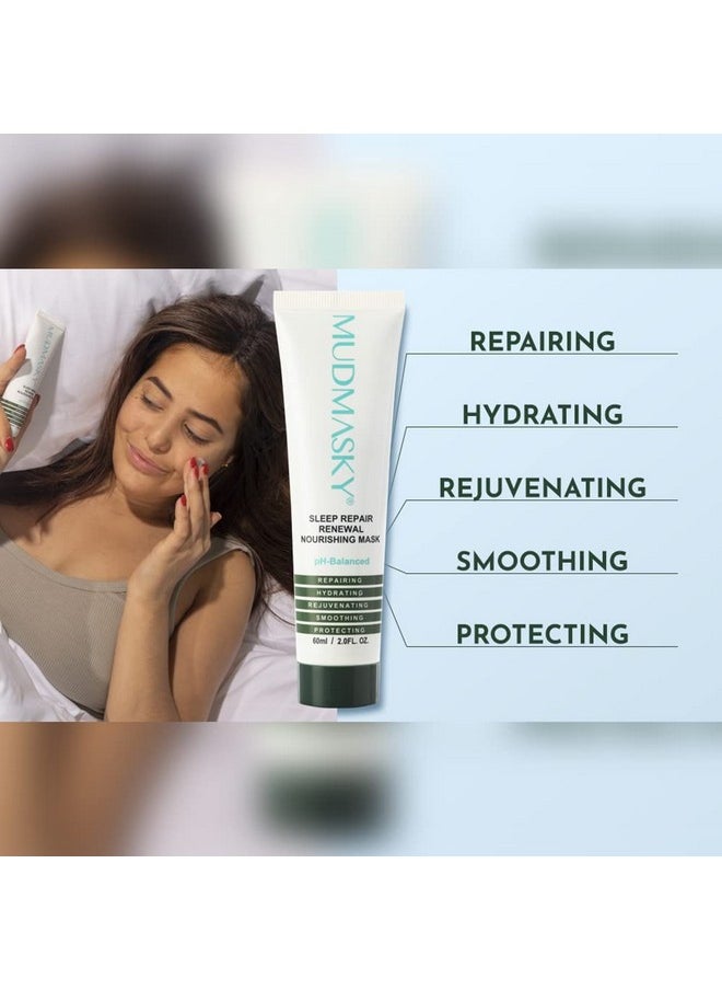 MUDMASKY Sleep Repair Renewal Nourishing Mask 60ml/ 2.0oz Anti-Aging, Boost Hydration, Fragrance Free Night Cream