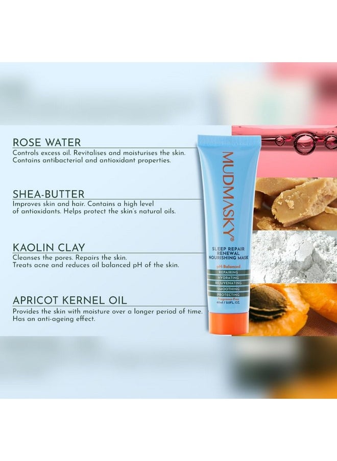MUDMASKY Sleep Repair Renewal Nourishing Mask 60ml/ 2.0oz Anti-Aging, Boost Hydration, Fragrance Free Night Cream