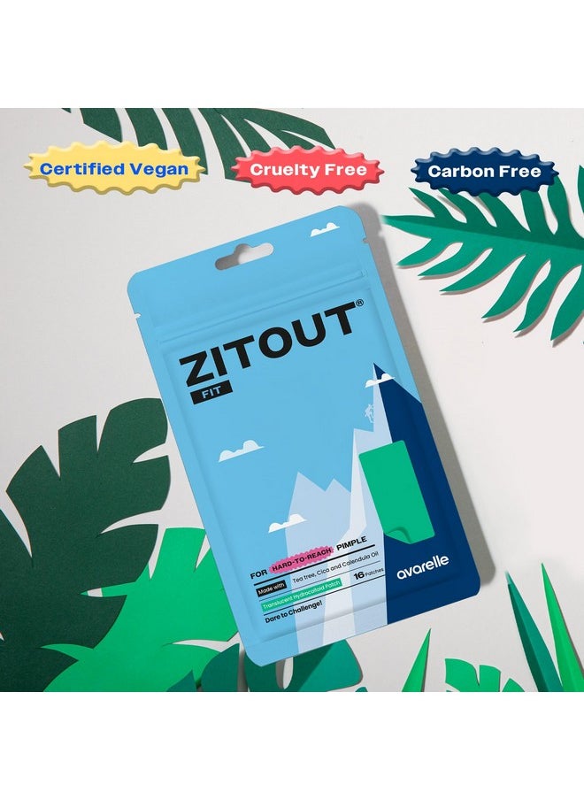 AVARELLE ZITOUT Large Hydrocolloid Pimple Strips (16 Patches) | Vegan Nose Patches for Pores Tea Tree | Chin Acne Patches for Face | Hydrocolloid Bandages for Acne | FSA & HSA Acne Treatment