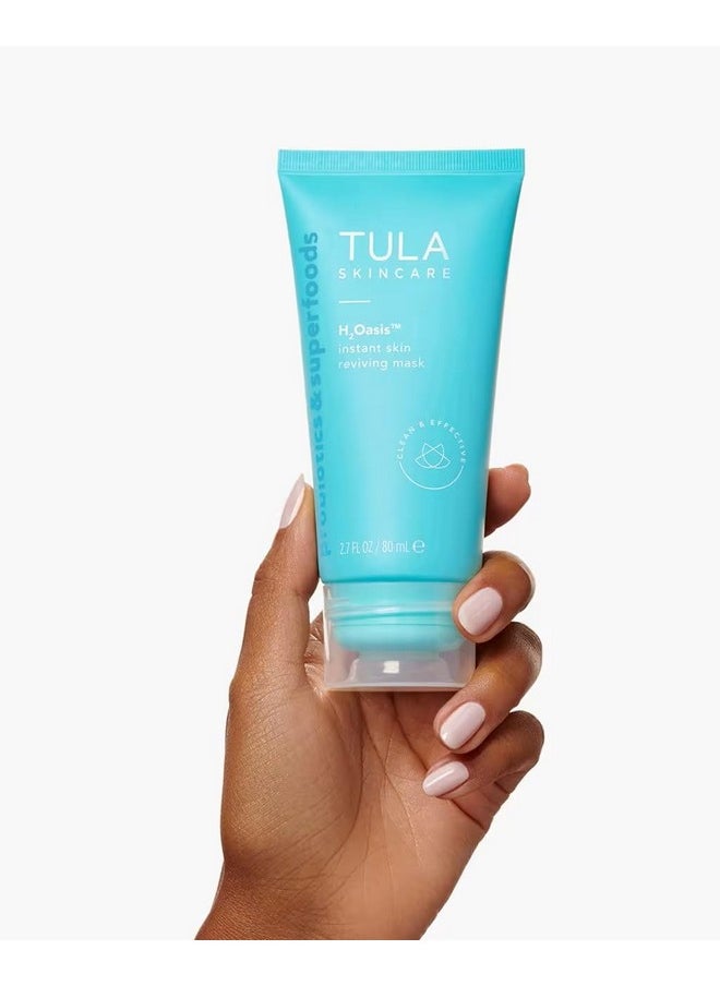 TULA Skin Care H2Oasis Instant Skin Reviving Mask - Hydrating Face Mask, Plumps and Energizes Tired Dehydrated Skin, Contains Resurrection Plant and Desert Lime, 2.7 Fl Oz.